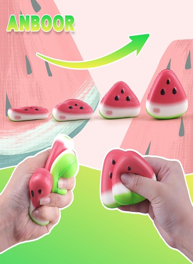 Anboor 12 Pcs Squishies Toys for Kids Watermelon Bulk Small Slow Rising Foam Mini Food Squishys Stress Squishes Cute Squeeze Toy - Image 3