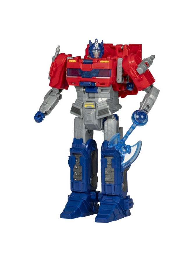TRANSFORMERS - Transformers One Movie Power Flip Optimus Prime (Orion Pax) Converting Action Figure, 4 Modes, 10-inch Interactive Electronic Toy, Lights & Sounds, Age 6+ - Image 1