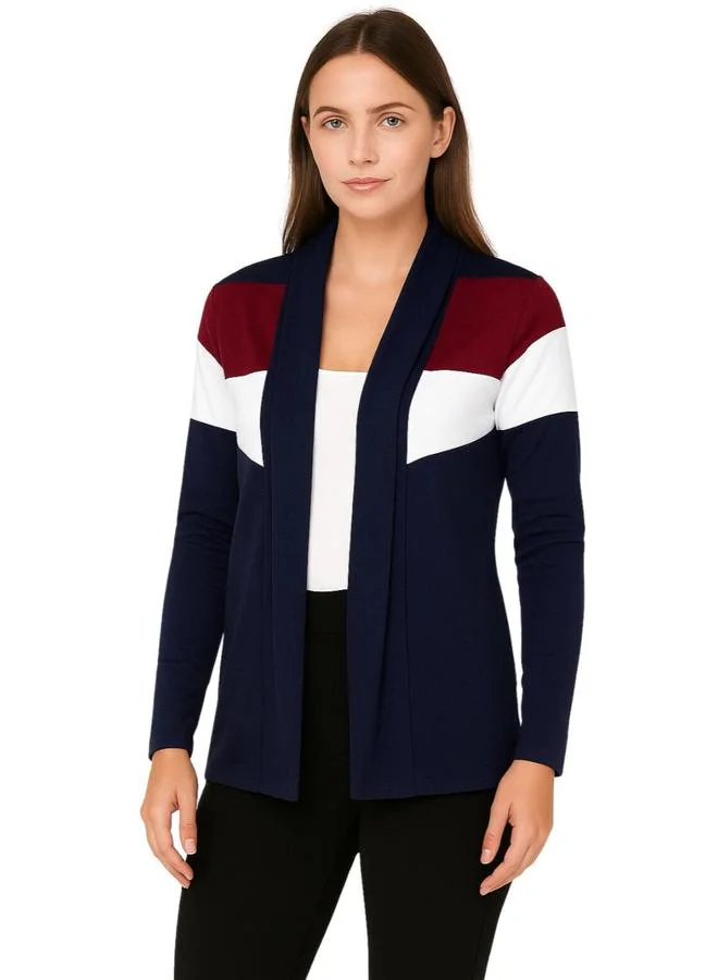 PAUSE Pause Color Block Open Front Shrug