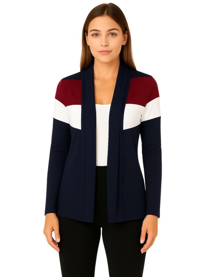 PAUSE Color Block Open Front Shrug - Image 1