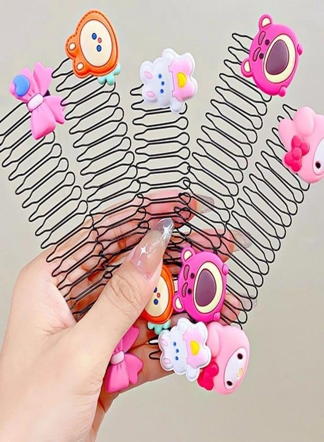 Kalaneet Hair Clip,Zig Zag Headbands Girls Finishing Fixer Comb Headbands Cute Cartoon Invisible Pack of 3 - Image 1