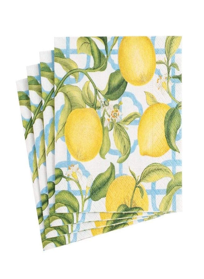 Caspari Seville Paper Party Cocktail Napkins in Ivory - Two Packs of 20 - Image 1