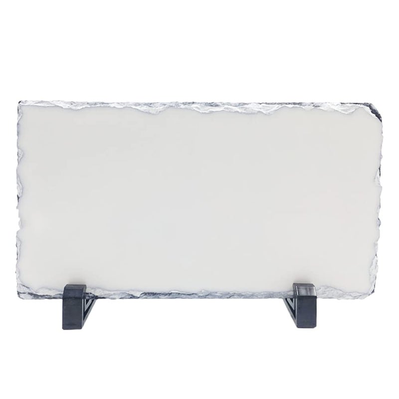 MRR Sublimation Blanks 63x119 inch Rectangular Rock Slate Photo Plaque Picture Frame Glossy Surface Customized Photo Frame Novelty For WeddingBirthday16x30cm