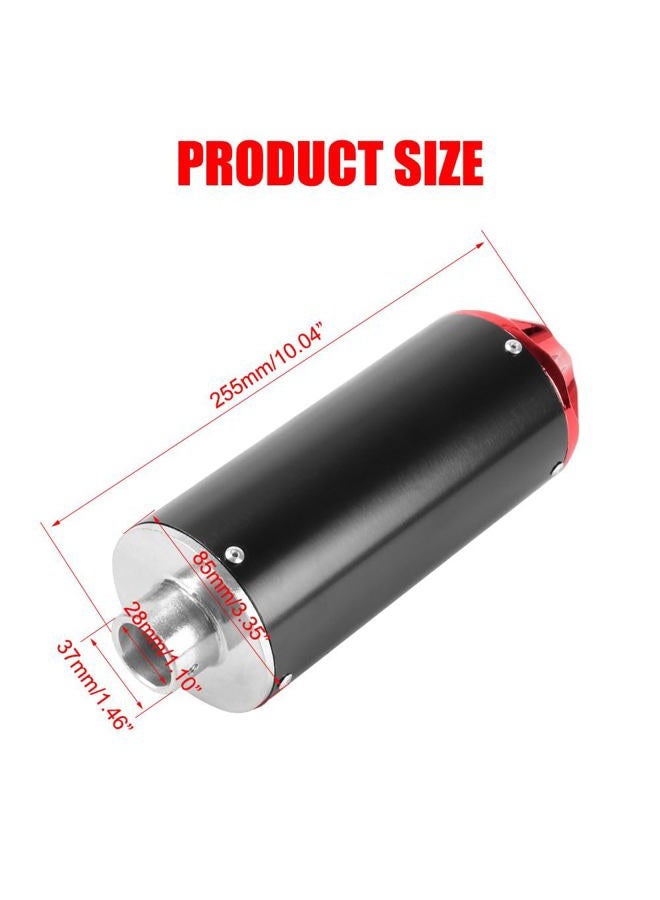 Cylemoto 28mm 1.1" Exhaust Muffler Silencer Pipe for CRF50 XR50 KLX Coolster SSR Thumpstar TTR YCF Lifan Apollo 50cc 70cc 90cc 110cc 125cc Chinese Pit Trail Dirt Bike Mini Bike Motorcycle Motocross Parts Red - Image 2