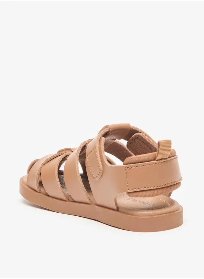 JUNIORS Boys Solid Sandals with Hook and Loop Closure