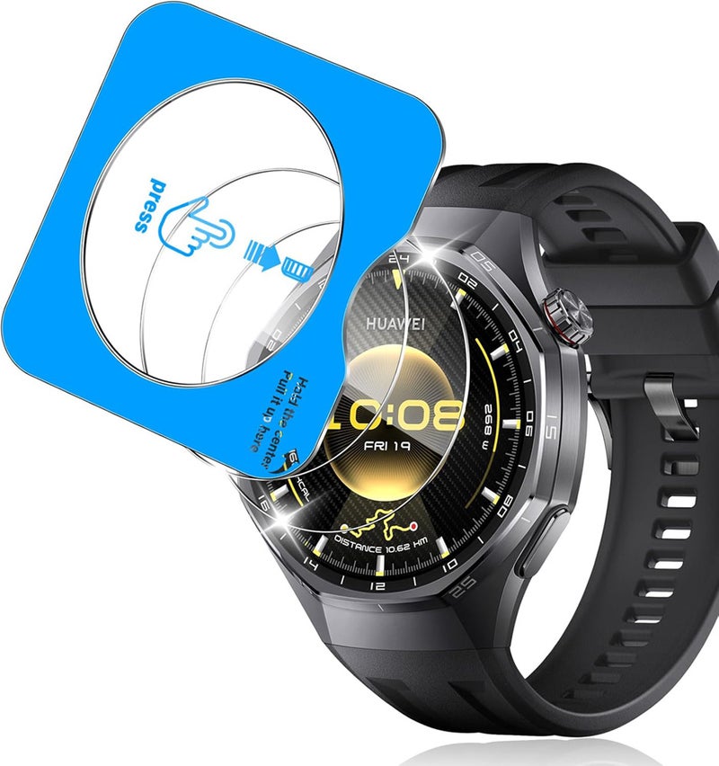 SJet 2 Pack Screen Protector for Huawei GT6 Pro 46mm, with Auto-alignment Installation kit, HD Scratch-Resistant Tempered Glass Screen Protector for Huawei GT 6 Pro 46mm - Image 1