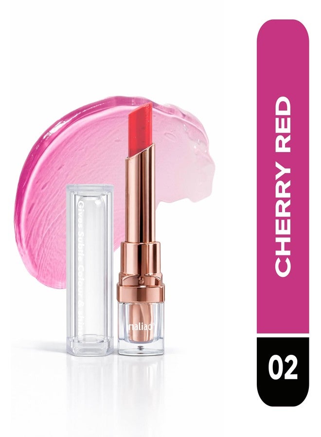 Maliao Long-Lasting Gel Lipstick Gives Subtle Color & Shine - 24-Hour Wear, 3.8 g (CHERRY RED) - Image 2