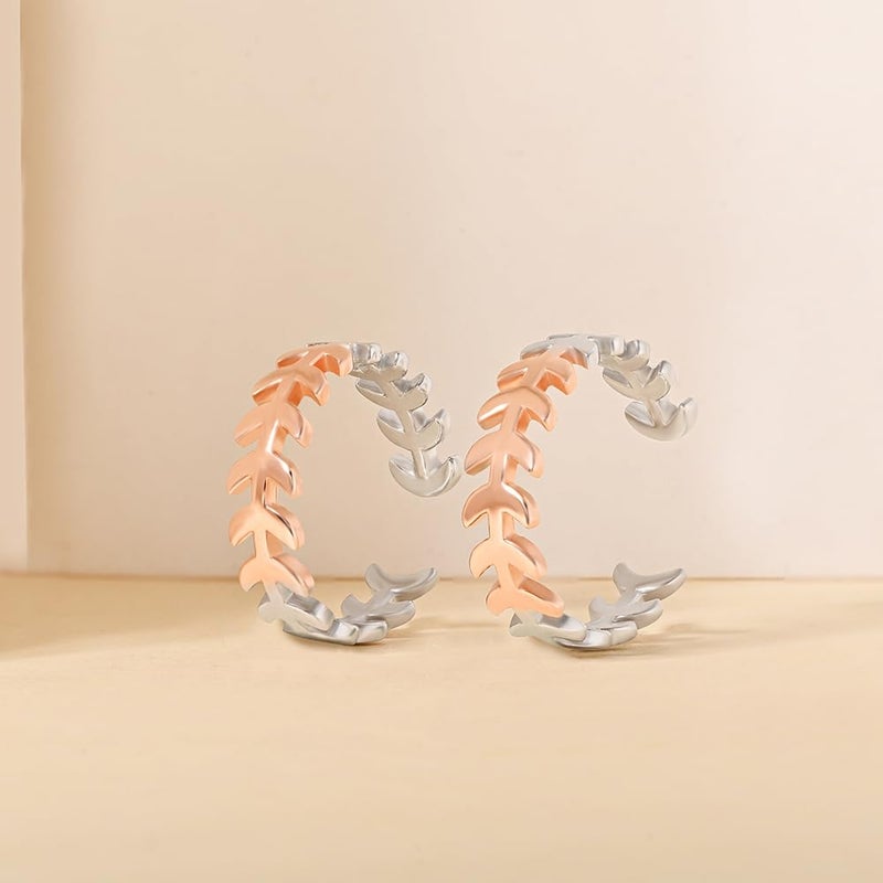 TOUCH925 Store Adjustable Silver Toe Rings in Rose Gold Color | Band Foot Jewelry for Women & Girls | Silver Bichiya | Birthday and Anniversary Gift for wife - Image 3