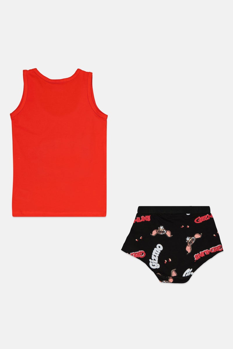 Gremlins Kids Boy 2 Pieces Graphic  Print Sleeveless Vest And Boxer Set, Multicolor  - Image 2