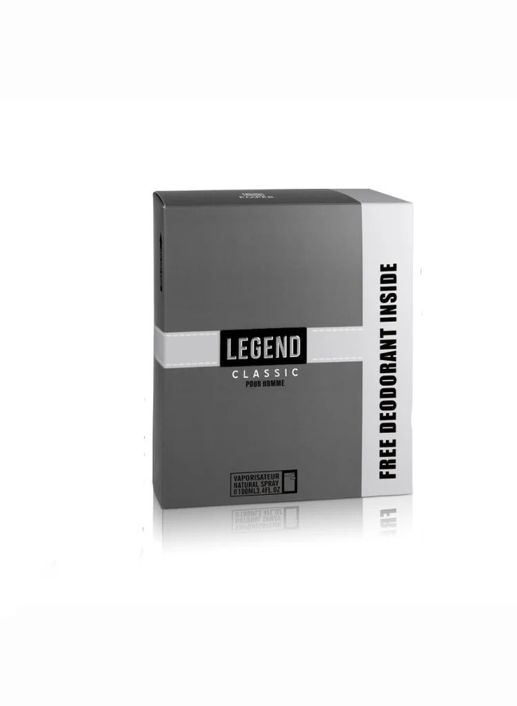 امبر طقم هدايا ليجند كلاسيك مكون من ( او دي تواليت 100مللي - سبراي بيرفيوم 200مللي) رجالي - Image 2