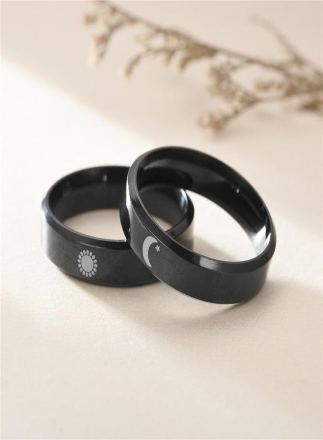 SALTY ALPHA Anti Tarnish Moon Signet Stainless Steel Finger Ring for Men | Stylish Durable Jewellery Accessories | Rings for Man | Minimal Jewelry | Birthday Gift for Boys (Size - 11) | Marriage, Birthday | Gift for Valentine Day - Image 3