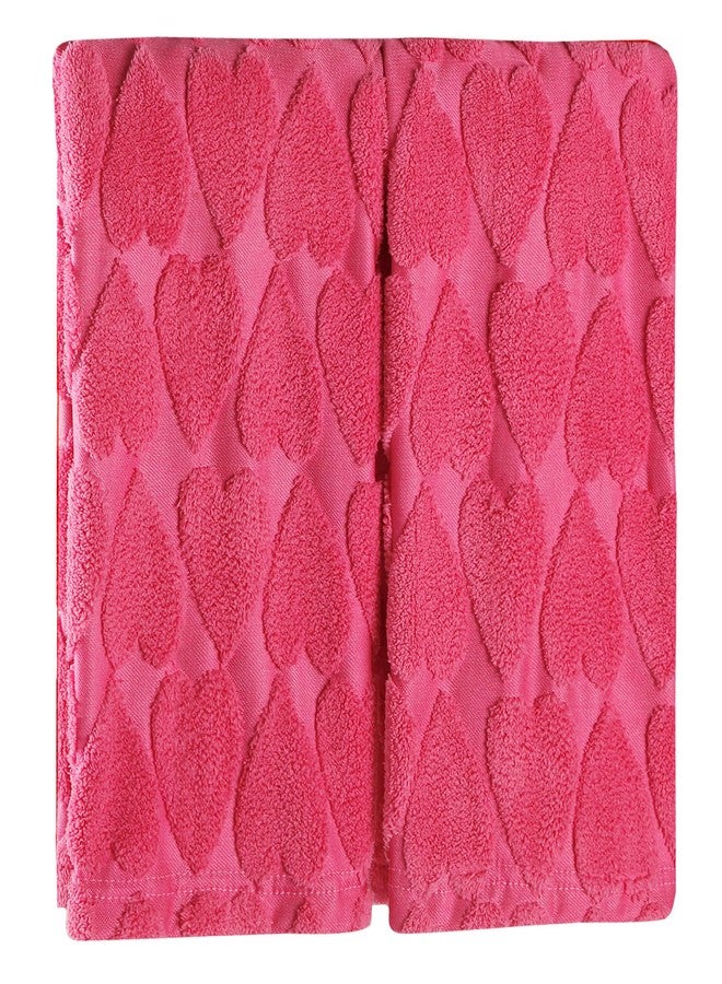 Quera 2 Pack Heart Valentine's Day Hand Towels Pale Red Bathroom Decorative Towels Set for Drying, Cleaning, Cooking, Holiday 13.7'' x 29.5'' - Image 1