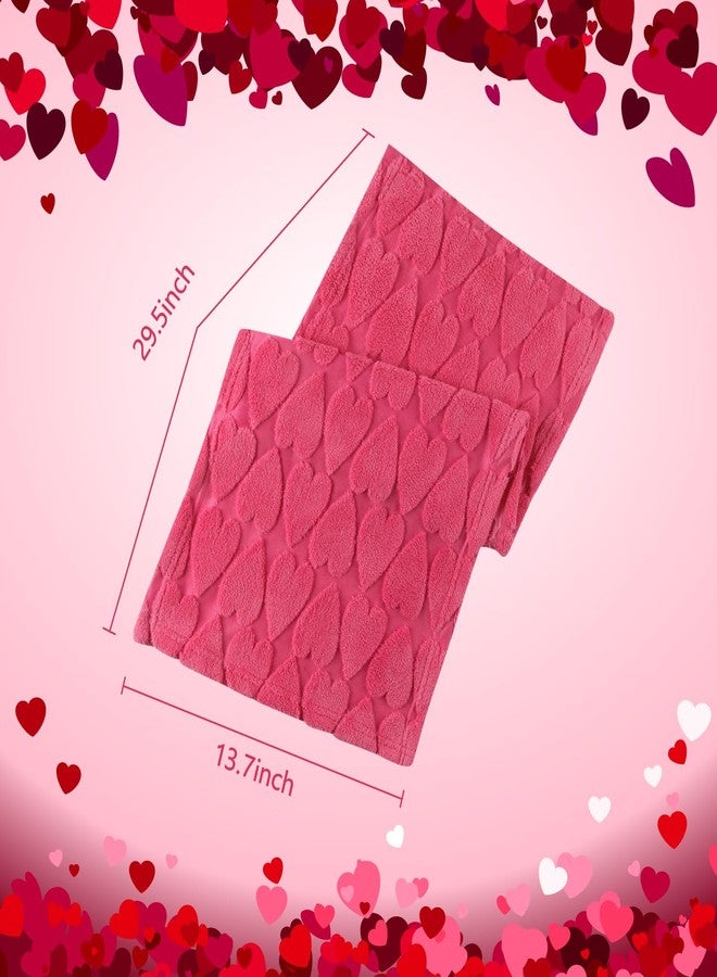 Quera 2 Pack Heart Valentine's Day Hand Towels Pale Red Bathroom Decorative Towels Set for Drying, Cleaning, Cooking, Holiday 13.7'' x 29.5'' - Image 4