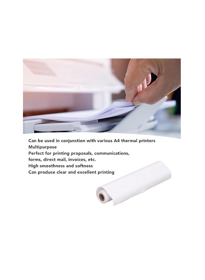AIMO Thermal Paper, Printing Paper, 210 x 6.5m - 2 Rolls, Paper for A4 Portable Printer  Rolled Thermal Paper) - Image 5