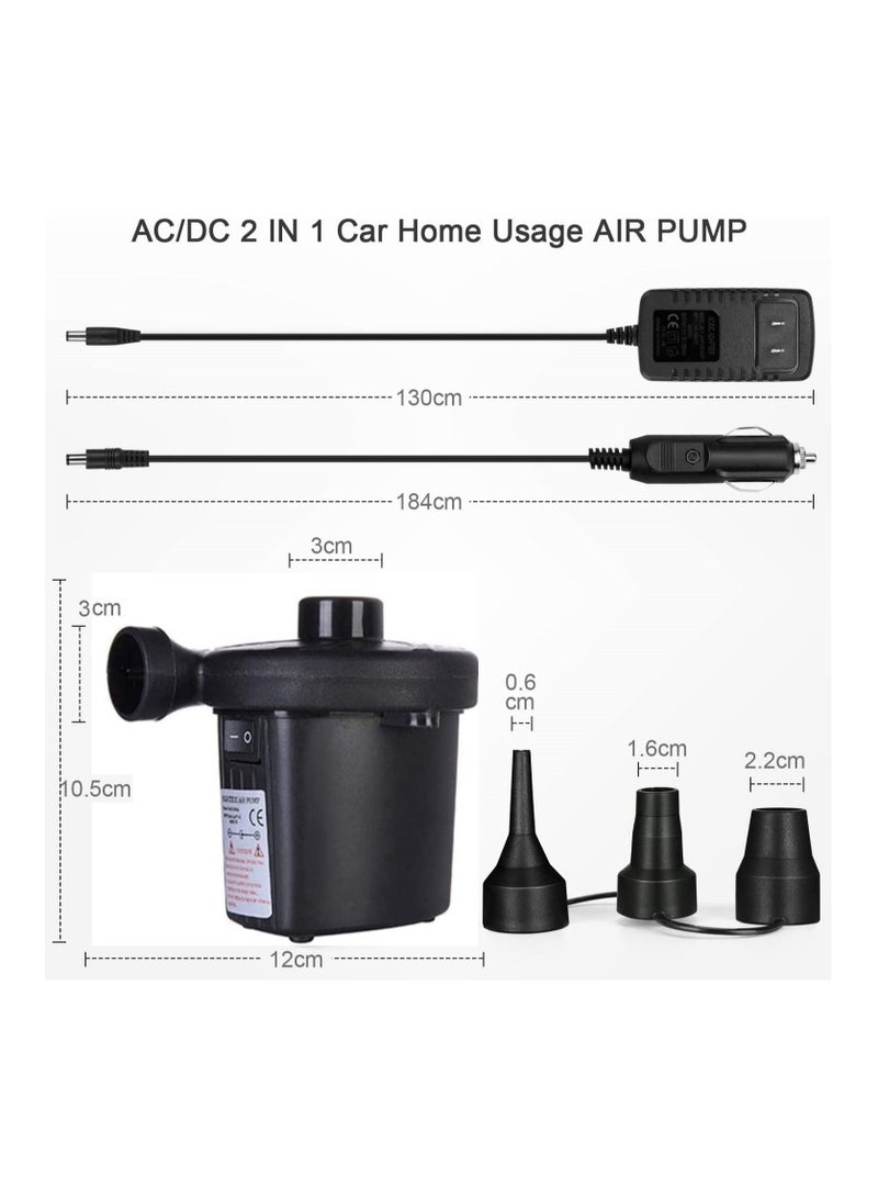 بينغ جنرال مضخة هواء كهربائية بفوهات تعبئة هواء مختلفة بلاستيك أسود - Image 2