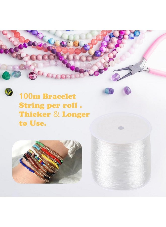 كابكس مجموعة من 5 خيوط مرنة متنوعة الأحجام، خيوط أساور قابلة للتمدد، خيوط كريستالية، خرزات للأساور، صناعة الخرز والمجوهرات - 0.5 مم، 0.6 مم، 0.7 مم، 0.8 مم، 1 مم - Image 4