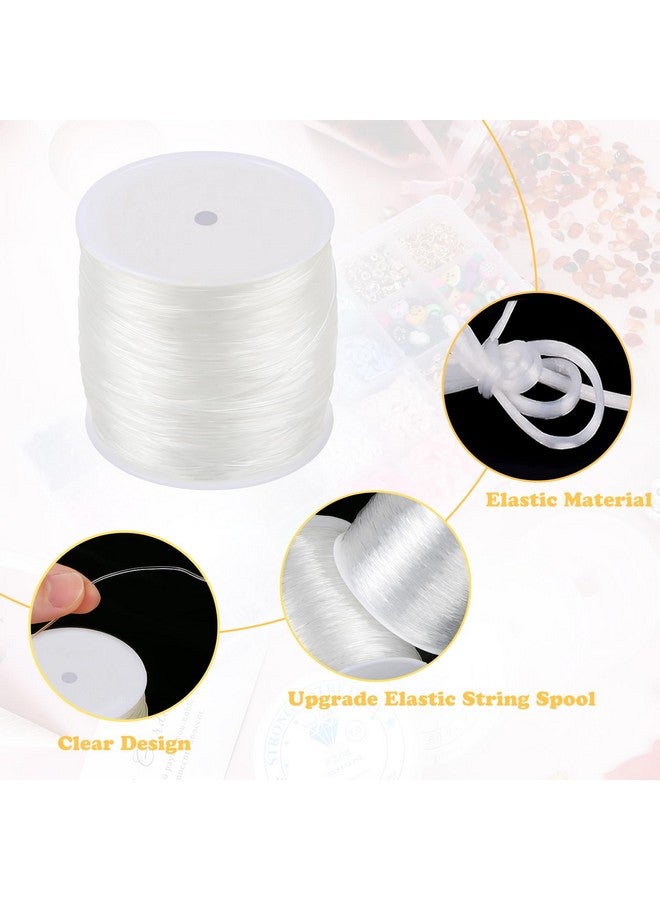 كابكس مجموعة من 5 خيوط مرنة متنوعة الأحجام، خيوط أساور قابلة للتمدد، خيوط كريستالية، خرزات للأساور، صناعة الخرز والمجوهرات - 0.5 مم، 0.6 مم، 0.7 مم، 0.8 مم، 1 مم - Image 3