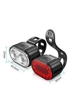 Cuken Bike Lights Set, USB Rechargeable, Ultra Bright LED Cycle Light Front and Back Rear Light, IPX5 Waterproof Bike Light Set for Night Riding/Camping, 10 Lighting Modes, Longer Battery Life  - Image 2