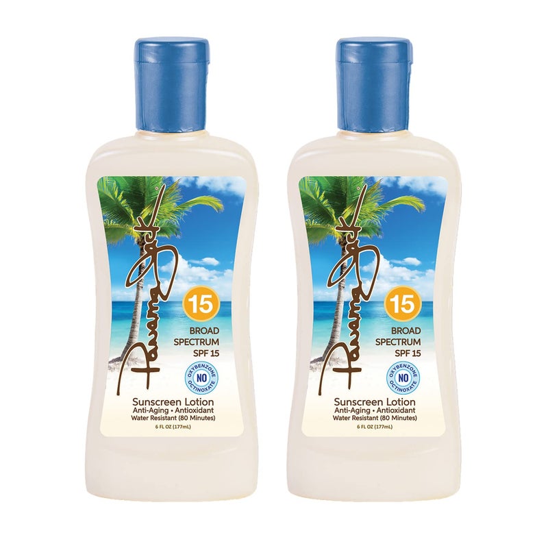 Panama Jack Sunscreen Suntan Lotion  SPF 15 Broad Spectrum UVAUVB Protection PABA Paraben Gluten  Cruelty Free Water Resistant 80 Minutes 6 FL OZ