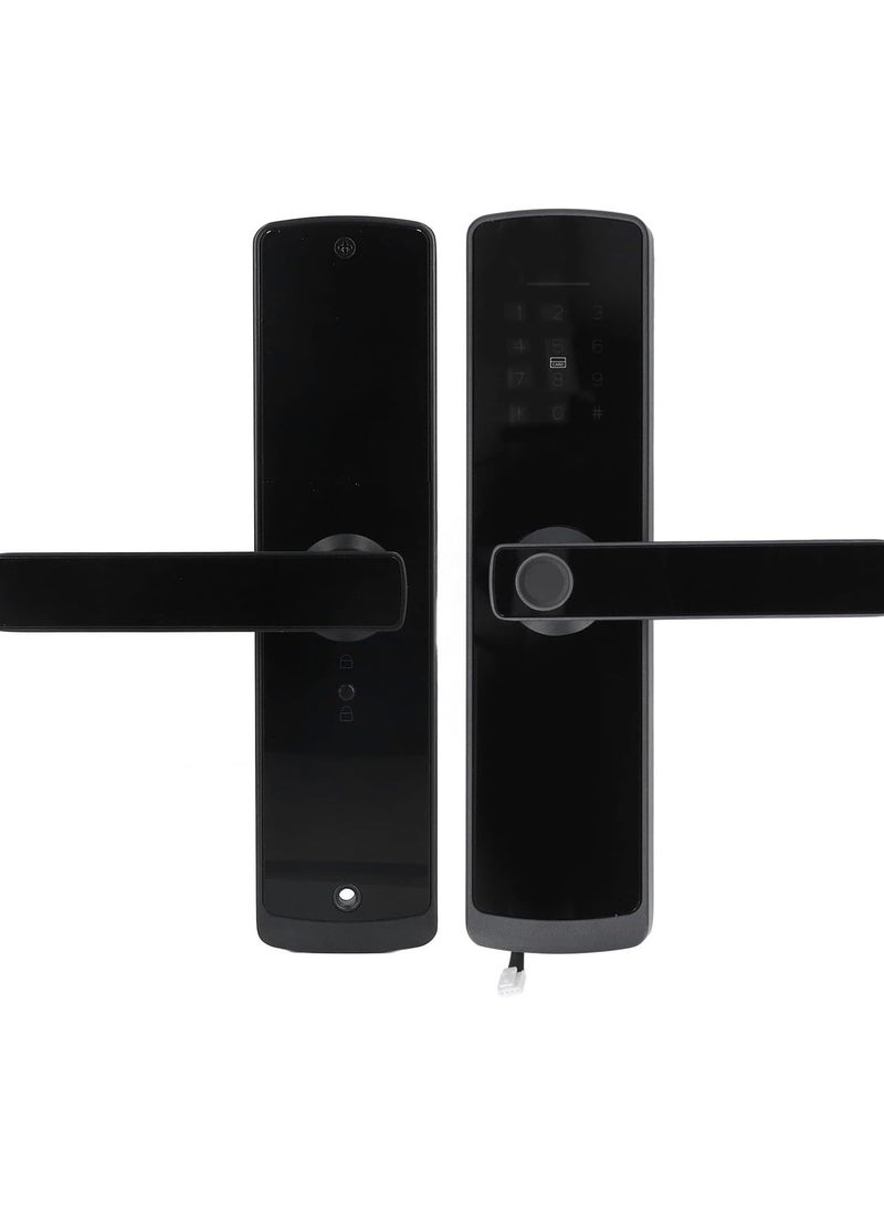 GGOOT Keyless Entry Door Lock, USB DC5V Smart Deadbolt Lock, Fingerprint Bluetooth APP Password Key IC Card Unlock C Level Lock Cylinder Design Virtual Password Function for Home Office - Image 1