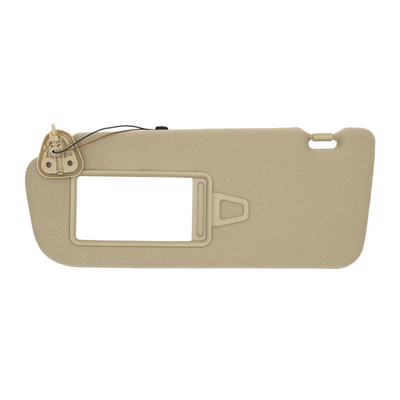 NHILES Driver Left Side Sun Visor Replacement Fits for Hyundai Santa Fe 20062012 Sunshade with Light 852100W110J9 Color Beige