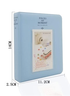 KASTWAVE 64 Pcs Pocket Mini Album for Fujifilm Instax Mini 7s 8 8+ 9 25 26 50s 70 90 Instant Camera Mini Pocket Album 3 Inch Photo Album and Business Card (Ice Blue)  - Image 4