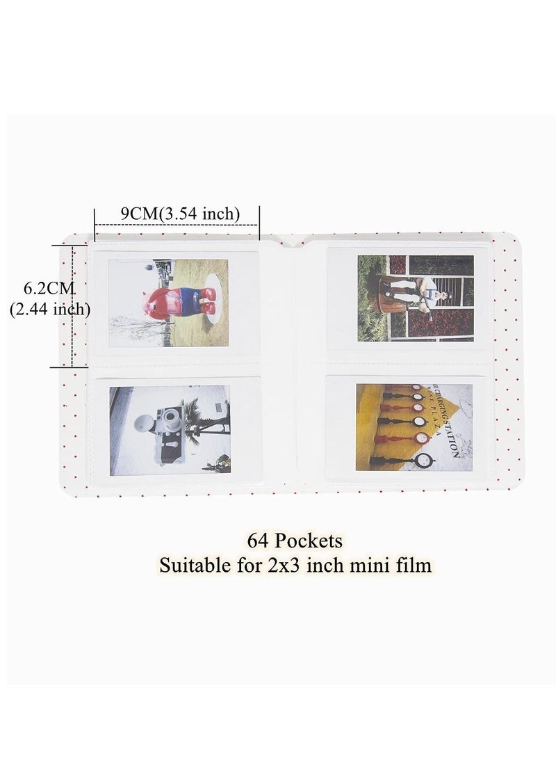 KASTWAVE 64 Pcs Pocket Mini Album for Fujifilm Instax Mini 7s 8 8+ 9 25 26 50s 70 90 Instant Camera Mini Pocket Album 3 Inch Photo Album and Business Card (Ice Blue) - Image 5