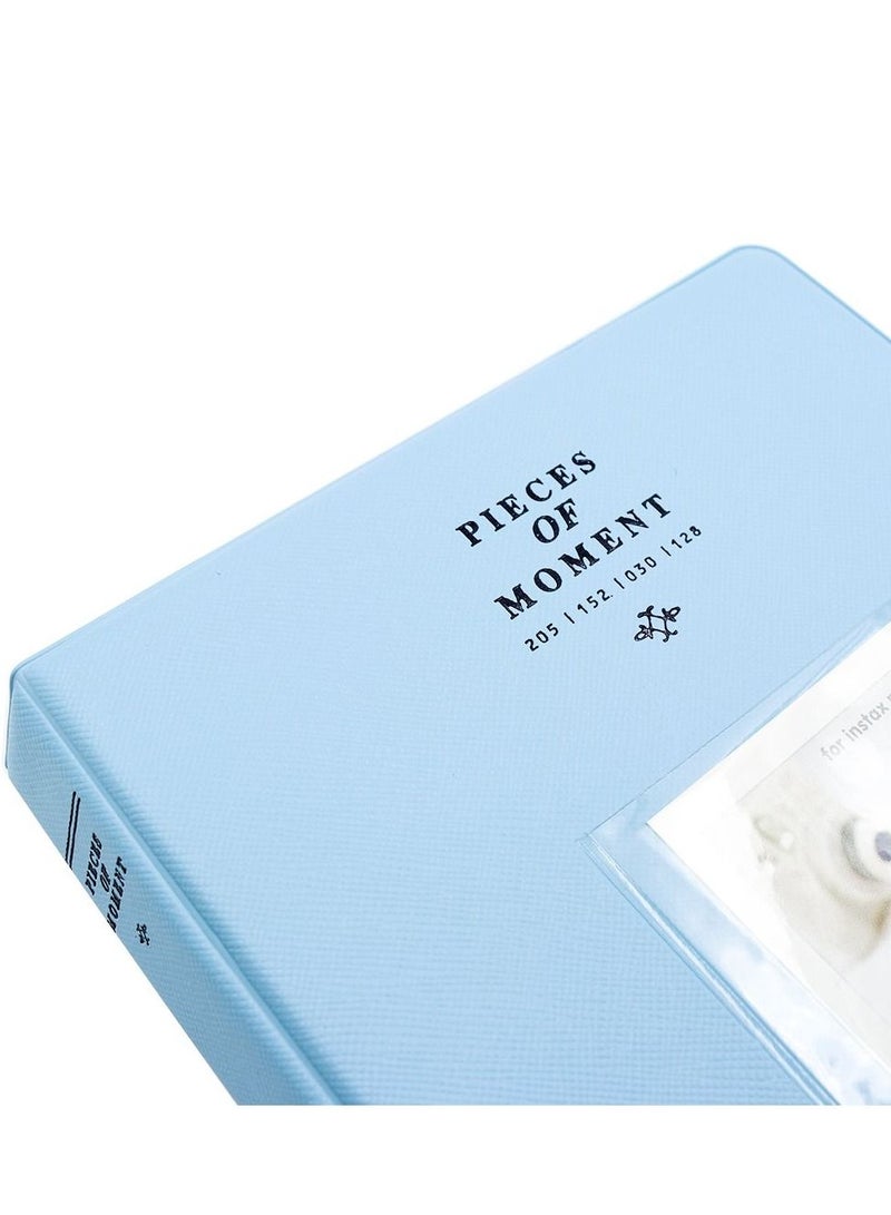 KASTWAVE 64 Pcs Pocket Mini Album for Fujifilm Instax Mini 7s 8 8+ 9 25 26 50s 70 90 Instant Camera Mini Pocket Album 3 Inch Photo Album and Business Card (Ice Blue) - Image 3