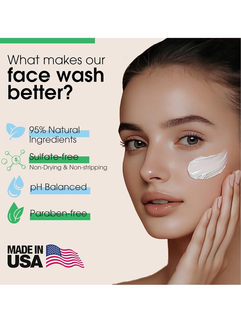 Yes To Gentle Milk Cleanser with Cucumber for Sensitive Skin - USA Made, Vegan, Natural, Non-Toxic Soothing Face Wash with Aloe Vera, Green Tea, and Soy Proteins (6 Fl Oz)  - Image 3