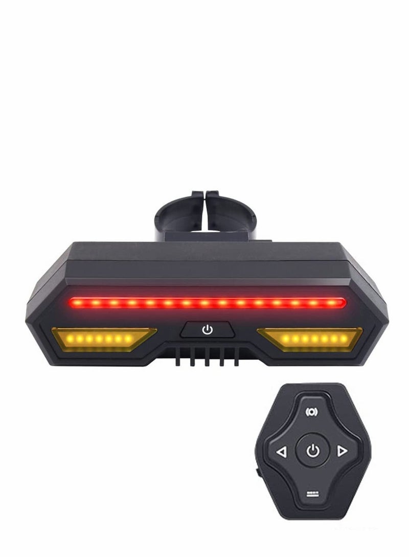 SYOSI Bike Tail Light with Wireless Remote Control, USB Rechargeable Ultra Bright Waterproof Bicycle Taillight for Cycling Safety Warning - Image 1