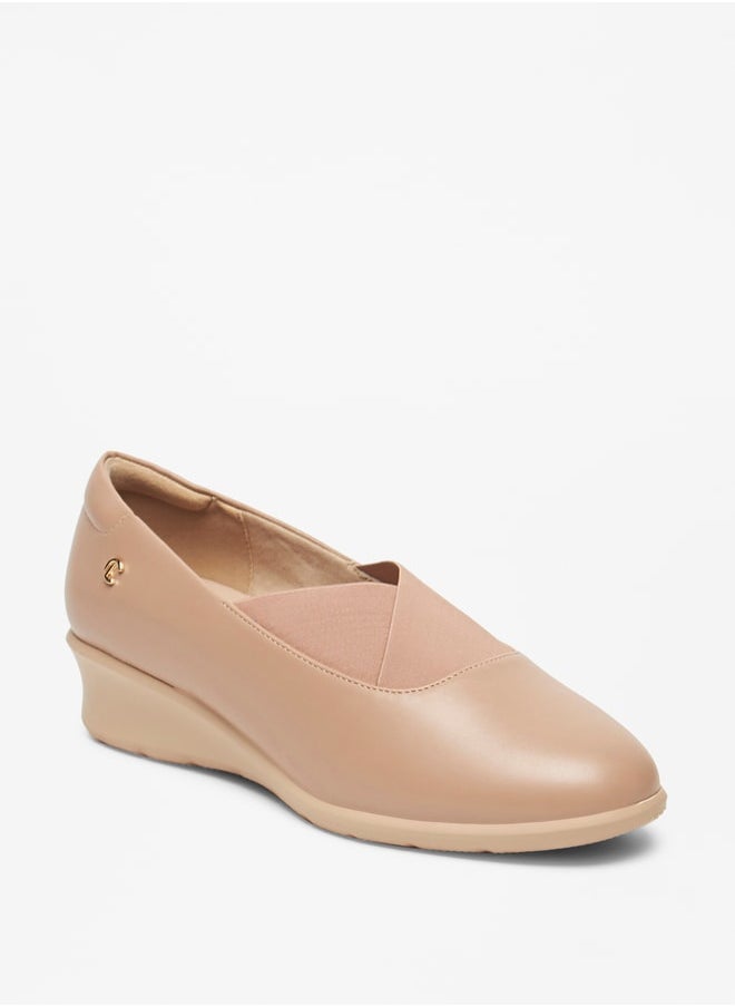 Le Confort - Women's Slip-On Ballerina Shoes with Wedge Heels - Image 1