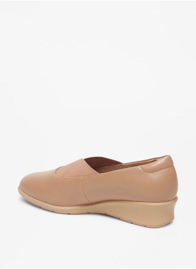 Le Confort - Women's Slip-On Ballerina Shoes with Wedge Heels - Image 1