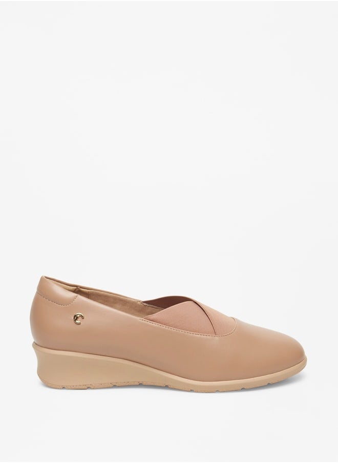Le Confort - Women's Slip-On Ballerina Shoes with Wedge Heels - Image 1