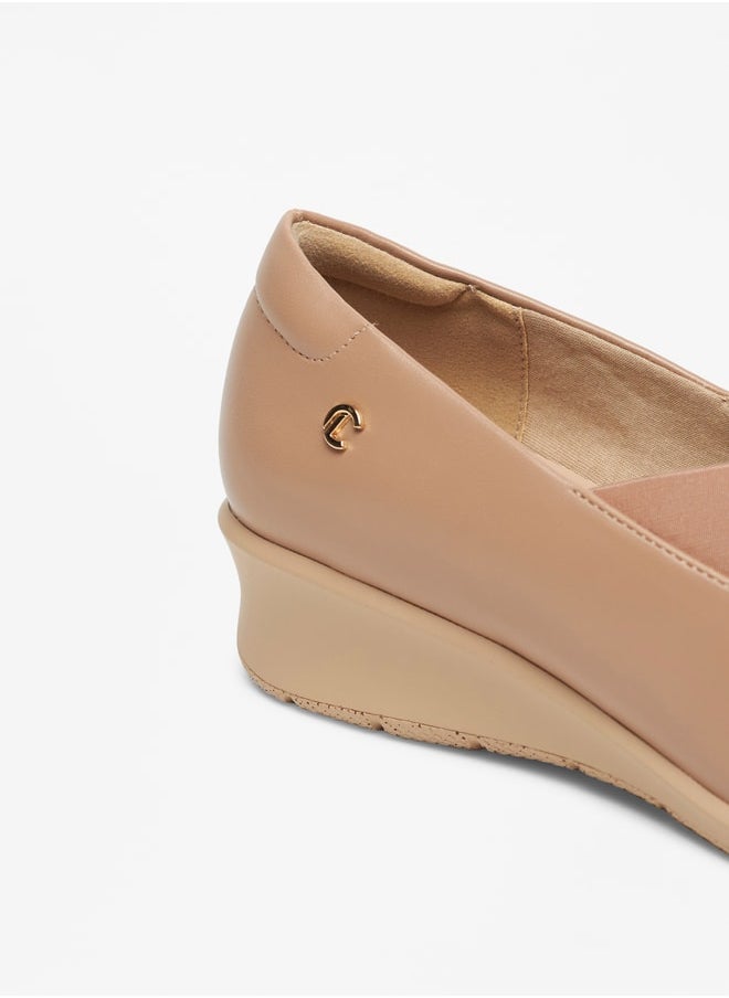 Le Confort - Women's Slip-On Ballerina Shoes with Wedge Heels - Image 1
