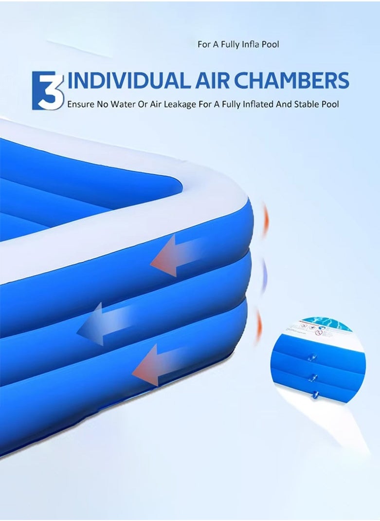 RAKAY Inflatable family pool, 180×125×54cm. 3 air chambers, home multi-purpose design, sand, ball pit and party activities, PVC material  - Image 4
