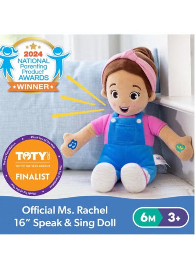 Ms. Rachel Speak  Sing dolls, 16-inch tall interactive toys containing 4 songs and over 16 phrases, are suitable for boys and girls aged 6 months to 3 years and above. - Image 2
