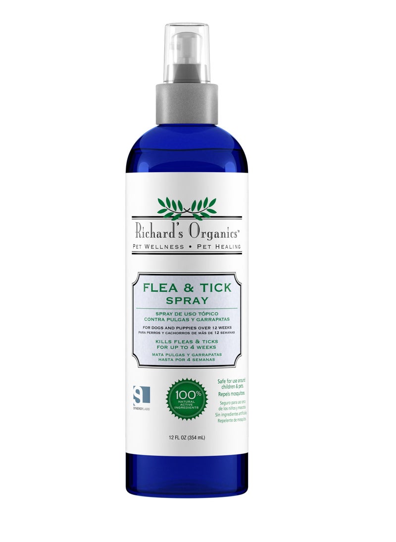 SynergyLabs Richard Organic Flea & Tick Spray For Dogs 354Ml  - Image 1