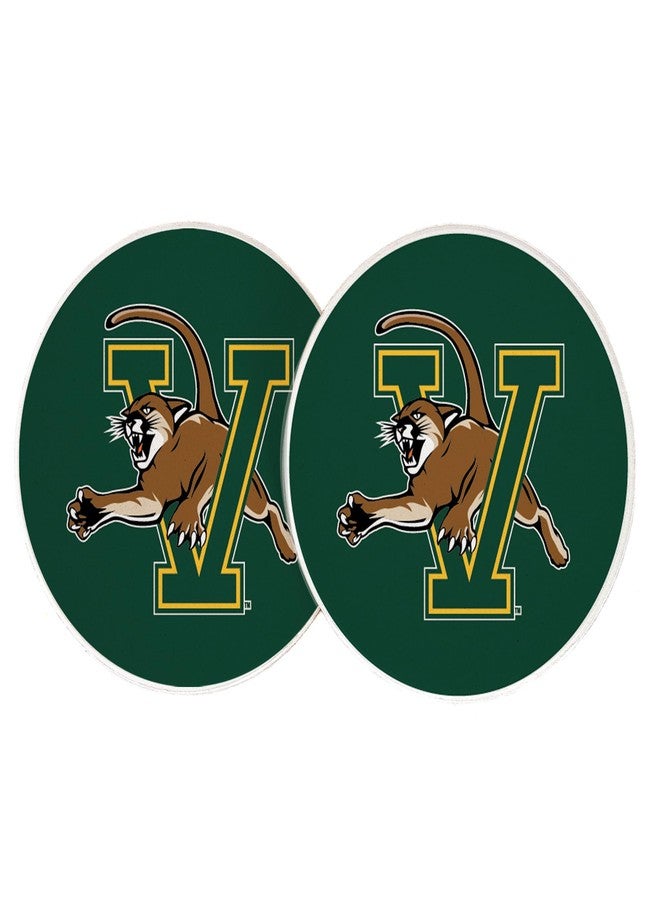 Desert Cactus University of Vermont Car Coaster UVM Catamounts Absorbent Sandstone Car Cup Coasters Set of 2 (Design A) - Image 1