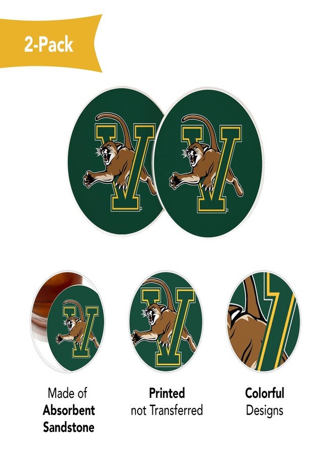 Desert Cactus University of Vermont Car Coaster UVM Catamounts Absorbent Sandstone Car Cup Coasters Set of 2 (Design A) - Image 3