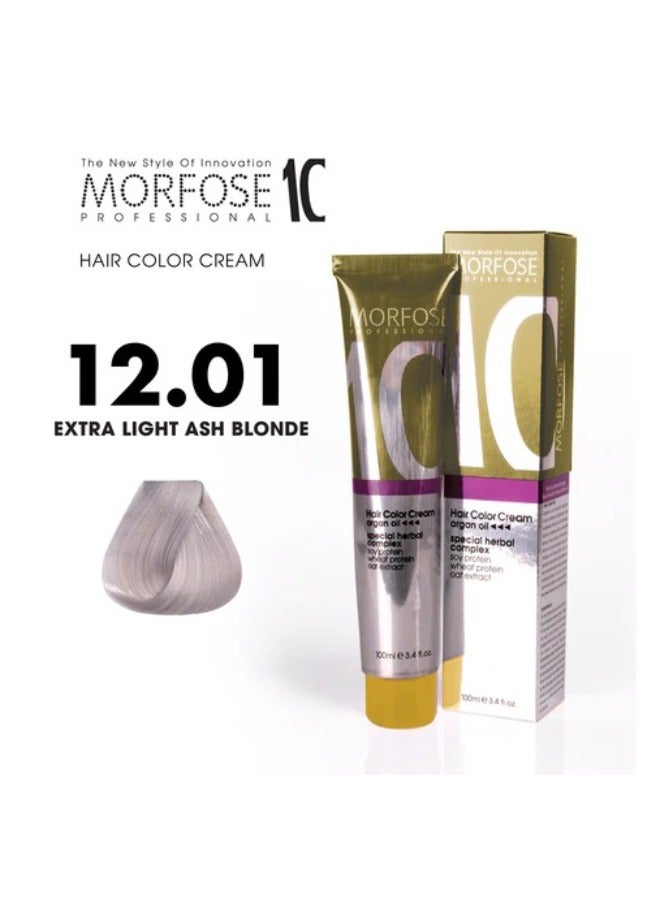 مورفوز كريم صبغة الشعر مورفوس 10 بزيت الأرجان 12.01 أشقر رمادي فاتح جدًا - Image 1