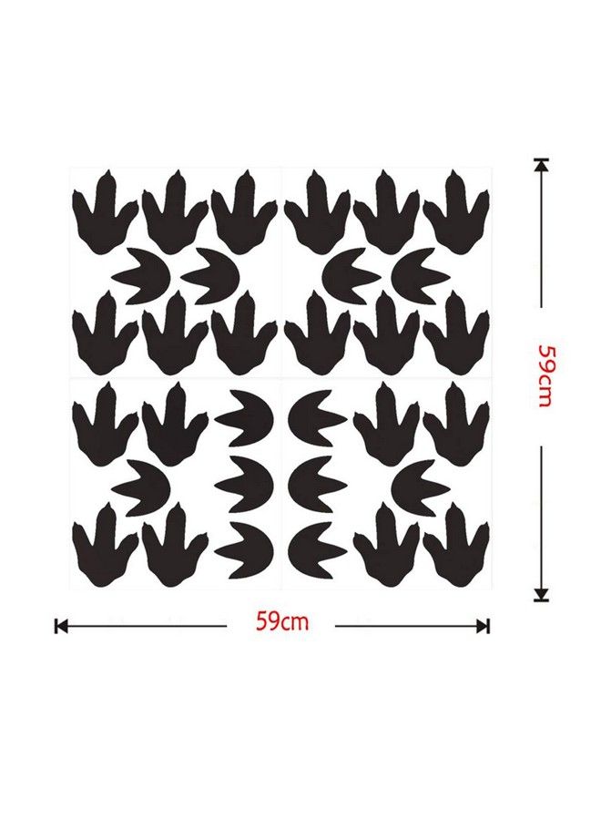 Dinosaur Footprints Wall Stickers 32Pcs Dinosaur Tracks Decals Dinosaur Decor Baby Nursery Decals Removable Peel And Stick Vinyl Decals