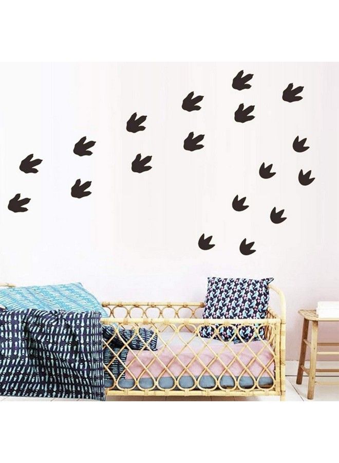 Dinosaur Footprints Wall Stickers 32Pcs Dinosaur Tracks Decals Dinosaur Decor Baby Nursery Decals Removable Peel And Stick Vinyl Decals