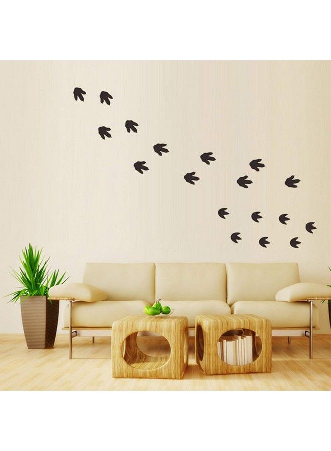 Dinosaur Footprints Wall Stickers 32Pcs Dinosaur Tracks Decals Dinosaur Decor Baby Nursery Decals Removable Peel And Stick Vinyl Decals