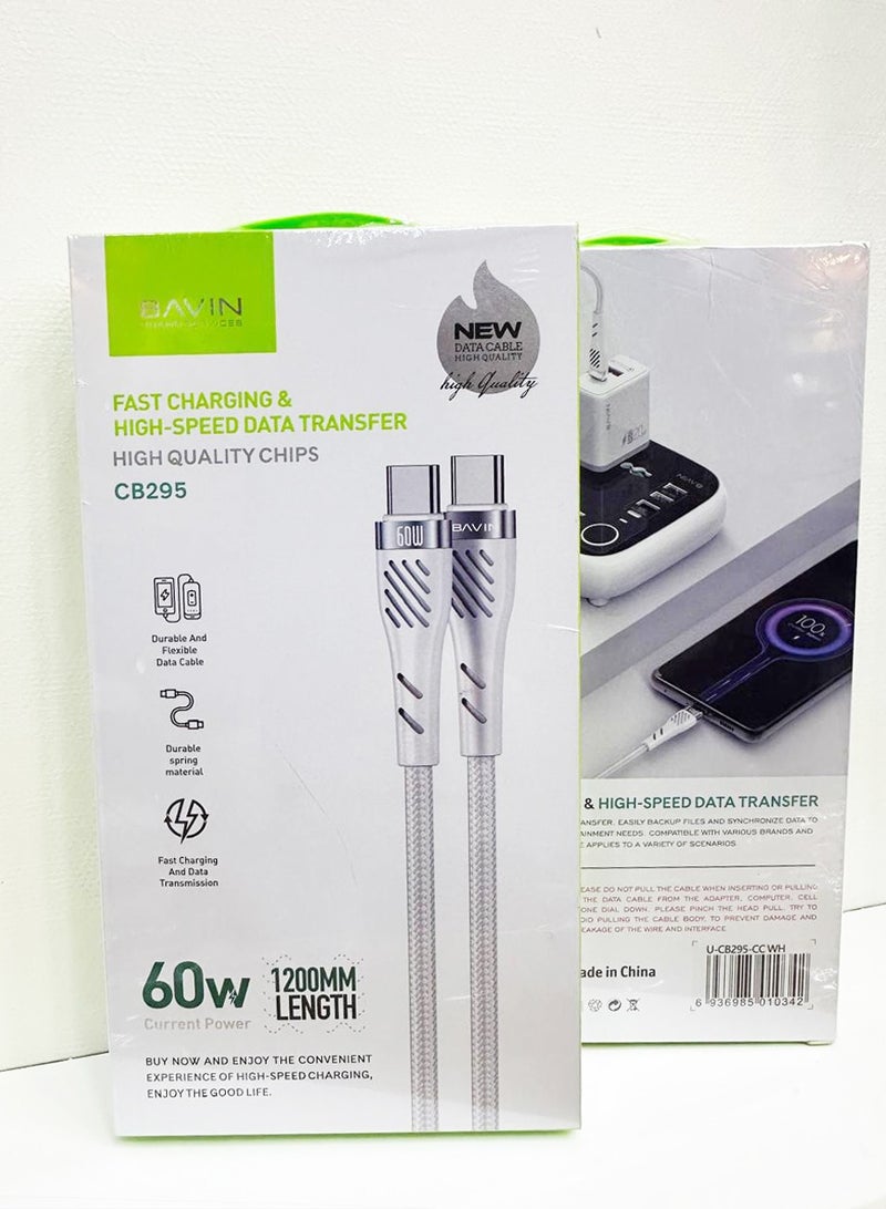 Bavin CB295 TYPE C TO TYPE C 60W - Image 1