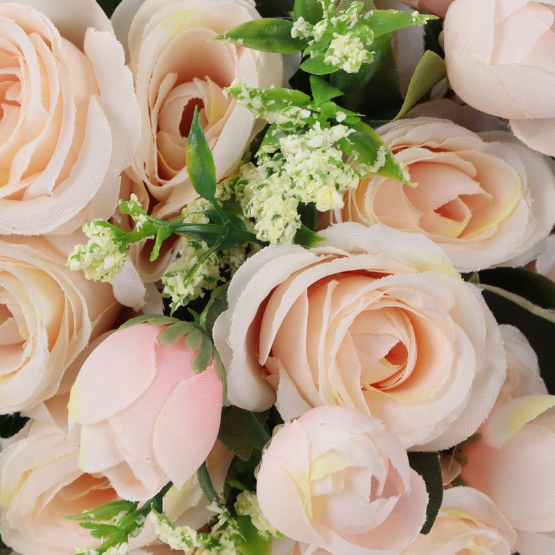 Champagne Artificial Bridal Bouquet Wedding Photography Prop Bridesmaid Toss Bouquet - Image 5