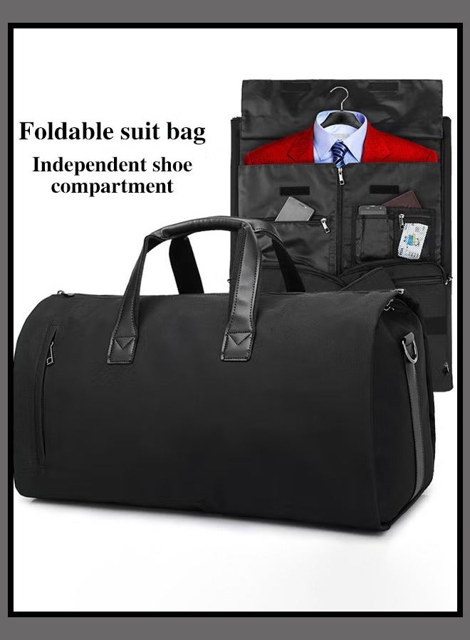 كان واي حقيبة أمتعة للياقة البدنية متعددة الوظائف للرجال الأعمال سعة كبيرة قابلة للتوسيع حقيبة بدلة للرجال منفصلة عن حقيبة سفر جافة ورطبة قابلة للطي مقاومة للماء مع حجرة مستقلة للأحذية - Image 1