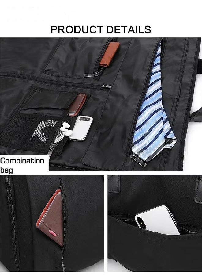 كان واي حقيبة أمتعة للياقة البدنية متعددة الوظائف للرجال الأعمال سعة كبيرة قابلة للتوسيع حقيبة بدلة للرجال منفصلة عن حقيبة سفر جافة ورطبة قابلة للطي مقاومة للماء مع حجرة مستقلة للأحذية - Image 3