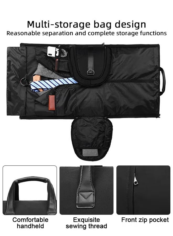 كان واي حقيبة أمتعة للياقة البدنية متعددة الوظائف للرجال الأعمال سعة كبيرة قابلة للتوسيع حقيبة بدلة للرجال منفصلة عن حقيبة سفر جافة ورطبة قابلة للطي مقاومة للماء مع حجرة مستقلة للأحذية - Image 5