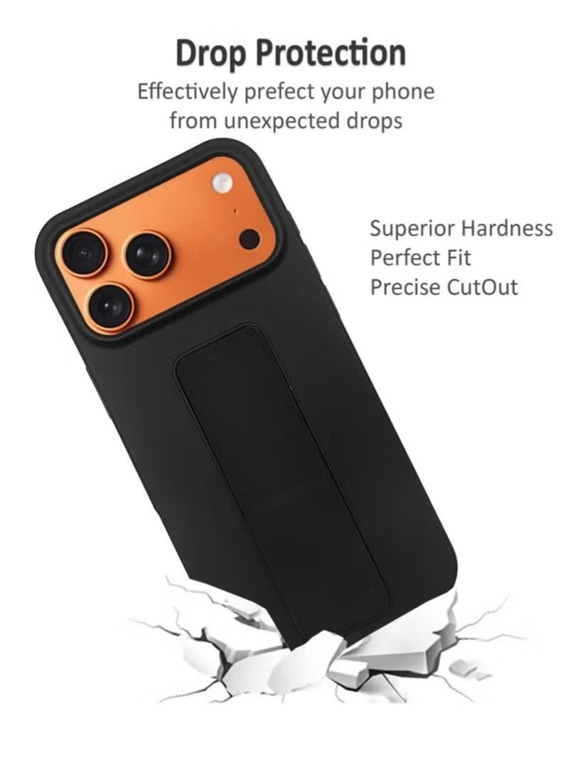 ELTRAZONE Case Cover for Apple iPhone 17 Pro Max with Magnetic Hand Grip – Slim 3-in-1 Protective Phone Case in Sleek Black – Durable, Shock-Absorbent Cover with Built-in Magnetic Grip for Secure Handling, Adjustable Stand Function & Maximum Drop Protection – Compatible with iPhone 17 Pro Max - Image 3