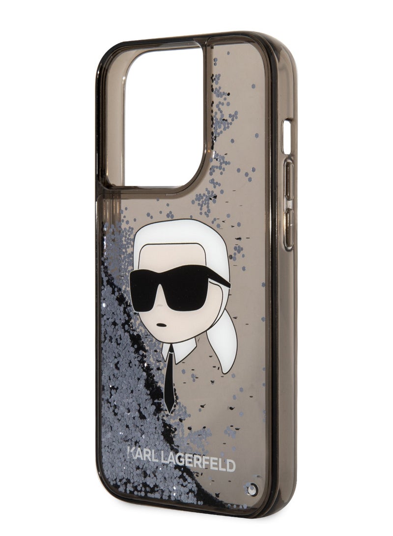 iPhone 15 Pro Max Hard Case IML Glitter NFT Karl  Choupette Back Cover / Damage and Scratch Protection / Easy Snap-On - Black - Image 4